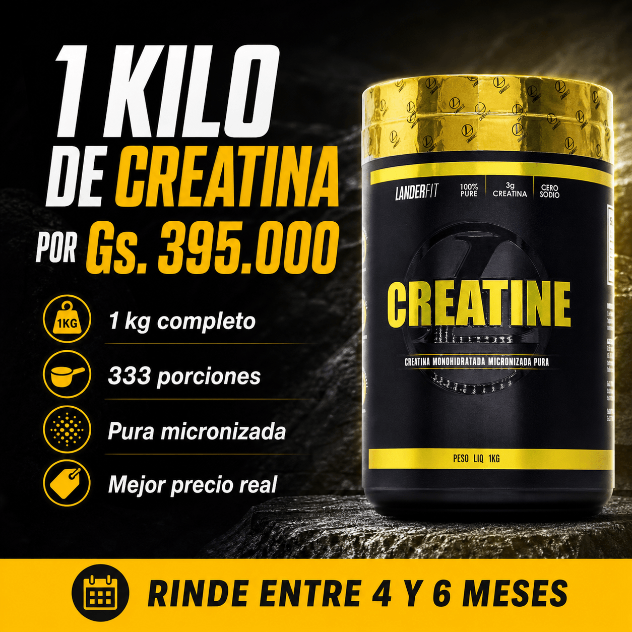 Creatina LanderFit 1kg