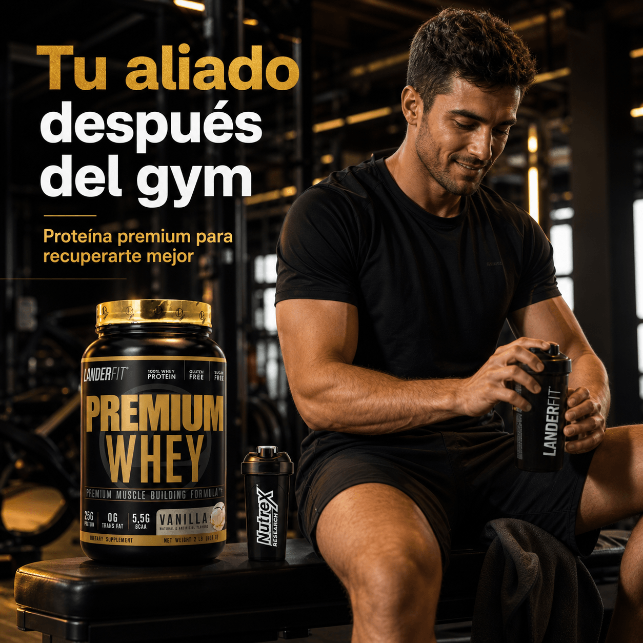Proteina en Polvo LanderFit Premium Whey