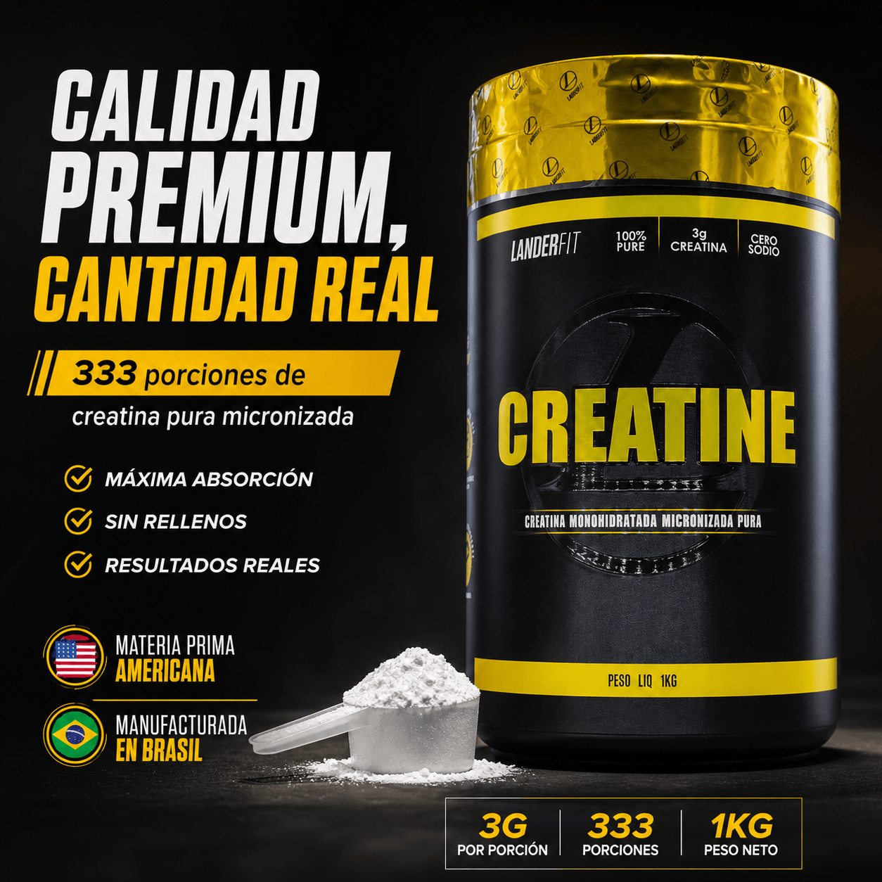 Creatina LanderFit 1kg