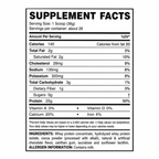 Tabla nutricional Supplement Facts LanderFit Premium Whey